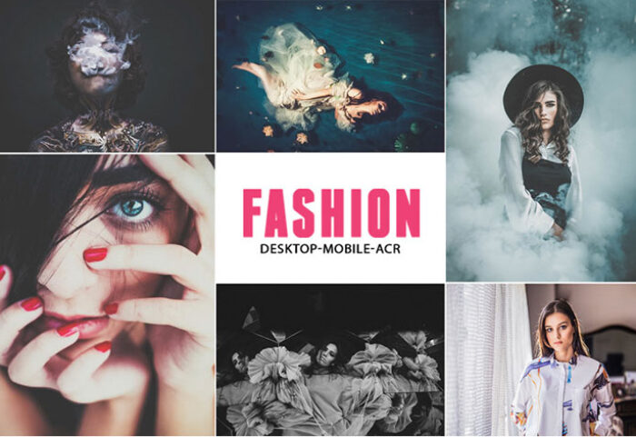 دانلود 190 پریست لایت روم دسکتاپ تم فشن Pro Fashion Collection Lightroom Preset