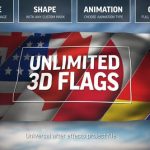 پروژه افترافکت با موزیک ساخت پرچم 3بعدی بدون پلاگین Unlimited 3D Flags