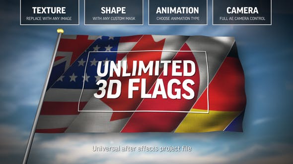 پروژه افترافکت با موزیک ساخت پرچم 3بعدی بدون پلاگین Unlimited 3D Flags پروژه افترافکت با موزیک ساخت پرچم 3بعدی بدون پلاگین Unlimited 3D Flags