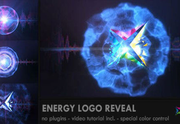 پروژه افترافکت لوگو با موزیک افکت انفجار انرژی Energy Logo Reveal