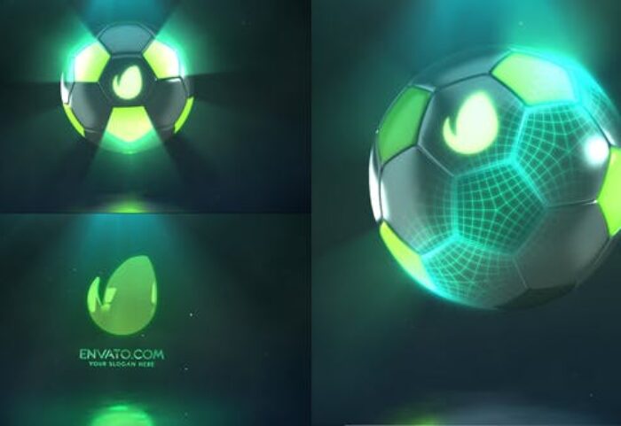 پروژه افترافکت لوگو با موزیک افکت توپ فوتبال Hi-Tech Soccer Logo Reveal