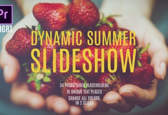 پروژه پریمیر با موزیک اسلایدشو خاطرات تابستانی Summer Dynamic Slideshow MOGRT
