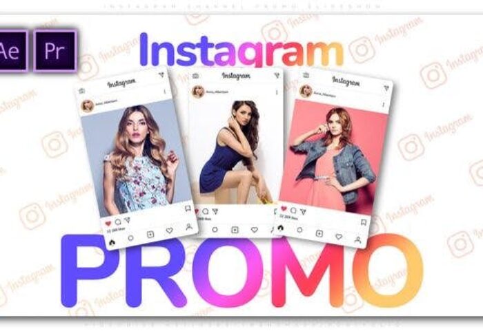 پروژه پریمیر با موزیک تبلیغات اینستاگرام Instagram Channel Promo Slideshow