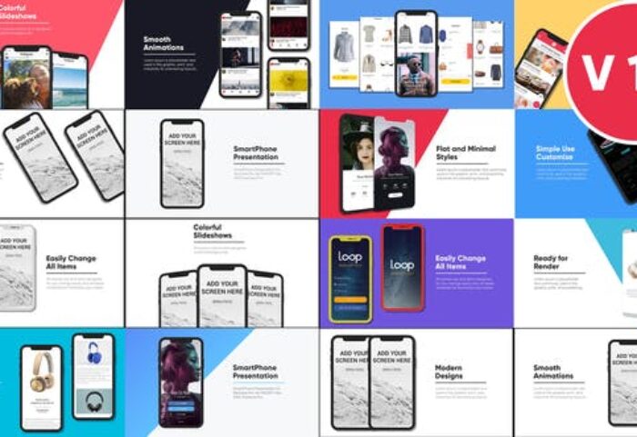 پروژه پریمیر با موزیک تبلیغات در قالب موبایل Smartphone Presentation