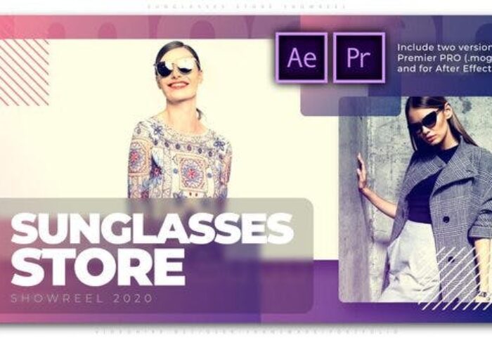 پروژه پریمیر با موزیک تبلیغات فروش ویژه سال فروشگاه Sunglasses Store Showreel