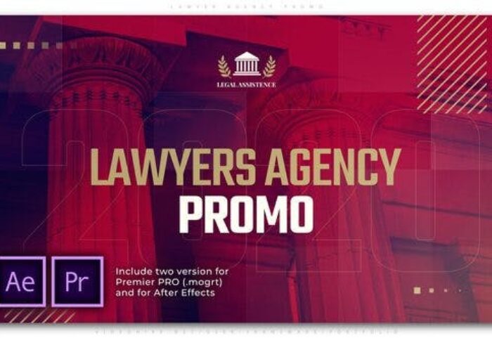 پروژه پریمیر با موزیک تبلیغات معرفی دفتر وکالت Lawyer Agency Promo
