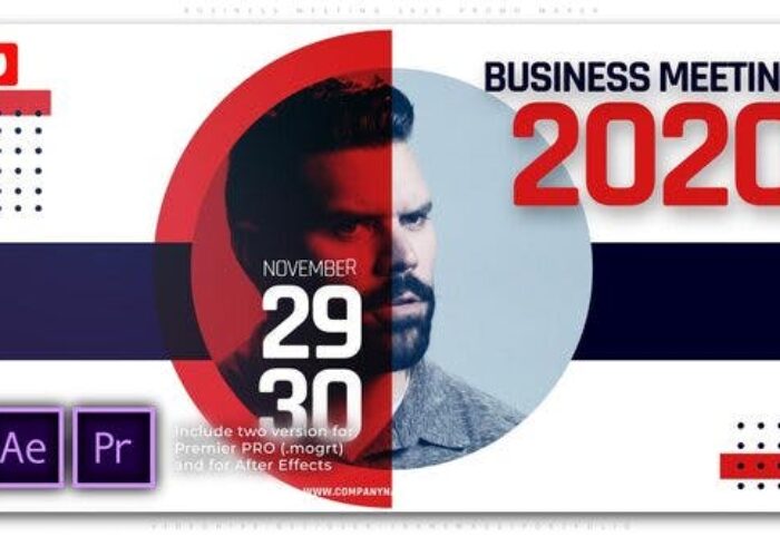 پروژه پریمیر با موزیک تبلیغات معرفی شرکت Business Meeting 2020 Promo Maker