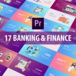 پروژه پریمیر با موزیک رزولوشن 4K و 8K تبلیغات بانک Banking and Finance Flat Animation MOGRT