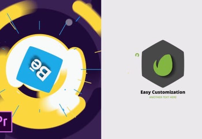 پروژه پریمیر با موزیک لوگو افکت رنگی Flat Colorful Logo Animation