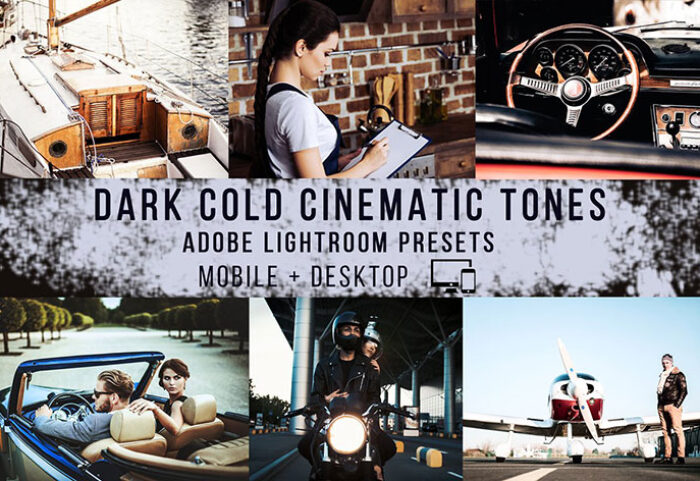 پریست لایت روم دسکتاپ و موبایل تم سینمایی تیره Dark Cinematic Lightroom Presets