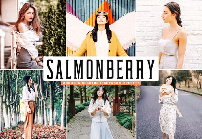 پریست لایت روم و Camera Raw و اکشن تم تمشک سرخ Salmonberry Mobile And Desktop Lightroom Presets