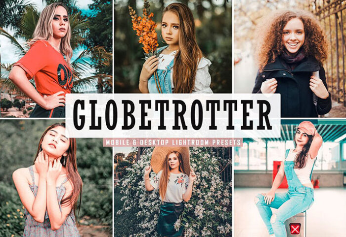 پریست لایت روم و Camera Raw و اکشن تم جهانگردی Globetrotter Mobile And Desktop Lightroom Presets