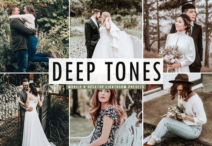 پریست لایت روم و Camera Raw و اکشن تم رنگ عروسی Deep Tones Mobile And Desktop Lightroom Presets