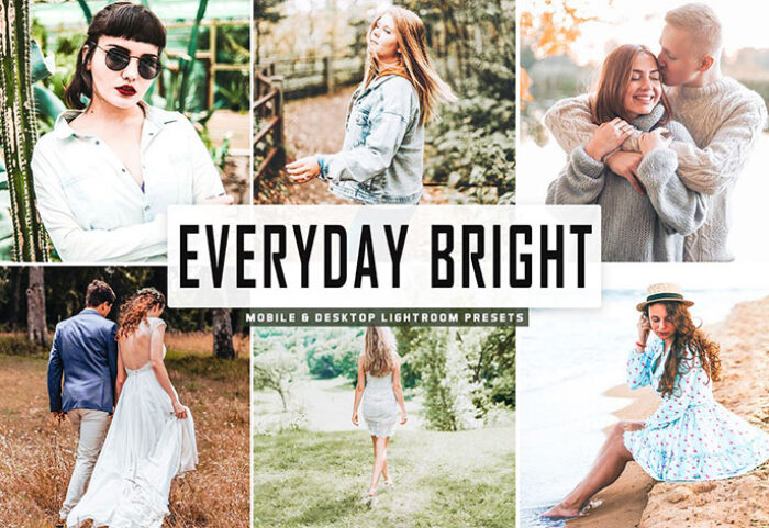 پریست لایت روم و Camera Raw و اکشن تم روز آفتابی Everyday Bright Mobile And Desktop Lightroom Presets