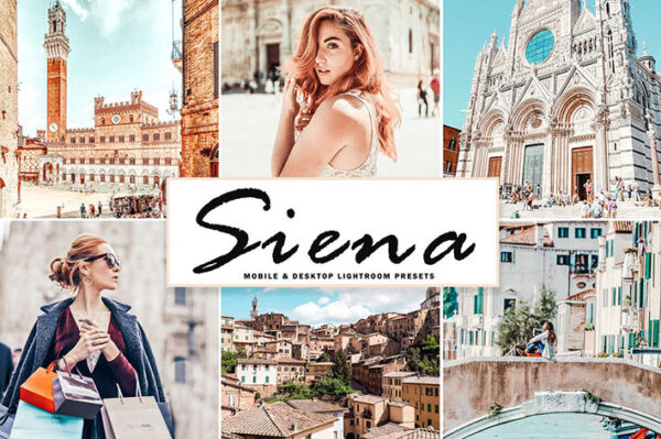 پریست لایت روم و Camera Raw و اکشن تم سیینا در ایتالیا Siena Mobile And Desktop Lightroom Presets