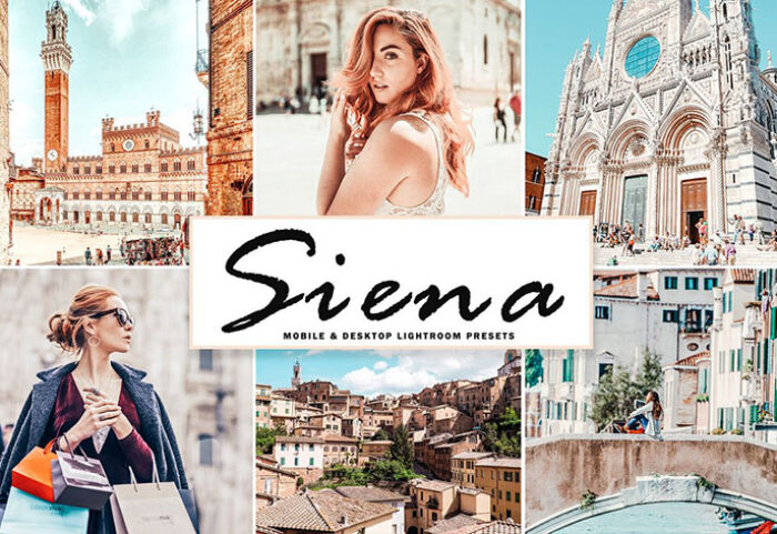 پریست لایت روم و Camera Raw و اکشن تم سیینا در ایتالیا Siena Mobile And Desktop Lightroom Presets