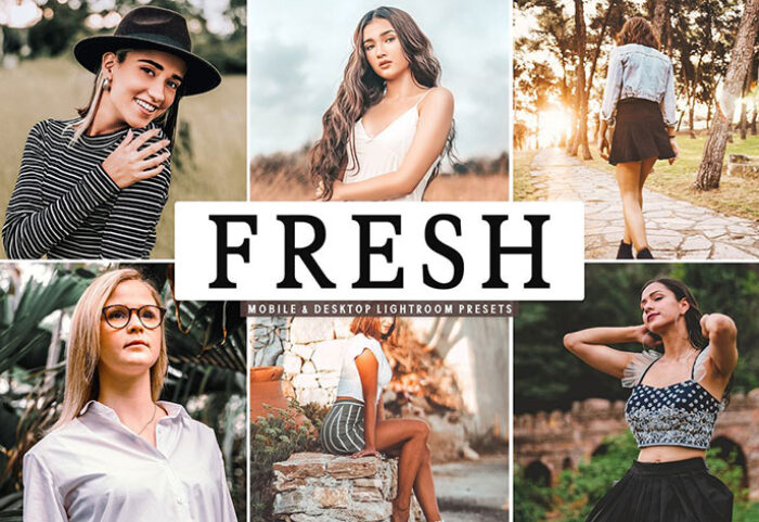 پریست لایت روم و Camera Raw و اکشن تم شاداب Fresh Mobile And Desktop Lightroom Presets