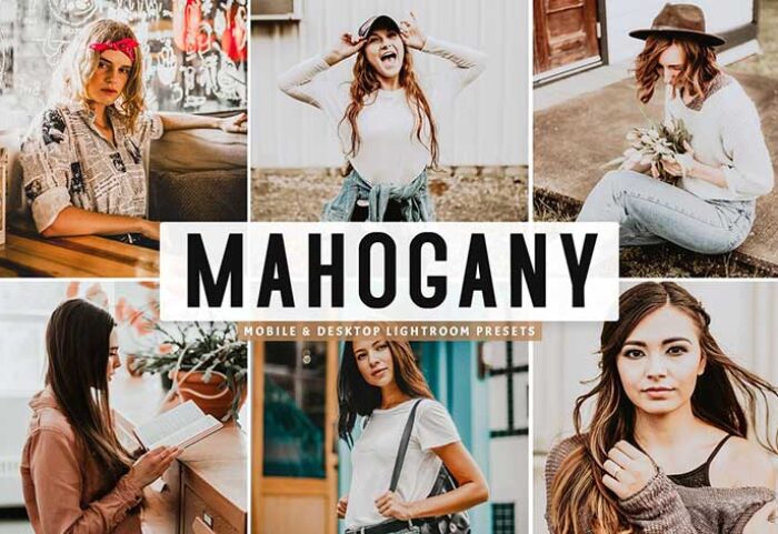 پریست لایت روم و پریست کمرا راو تم قهوه ای و قرمز Mahogany Lightroom Presets Pack
