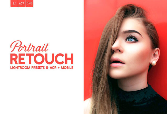 پریست لایت روم و کمرا راو رتوش پوست Portrait Retouch LR And ACR Presets