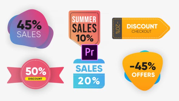 6 تایتل آماده پریمیر برای تخفیفات فروشگاهی Trendy Sales Badges Premiere Pro 6 تایتل آماده پریمیر برای تخفیفات فروشگاهی Trendy Sales Badges Premiere Pro
