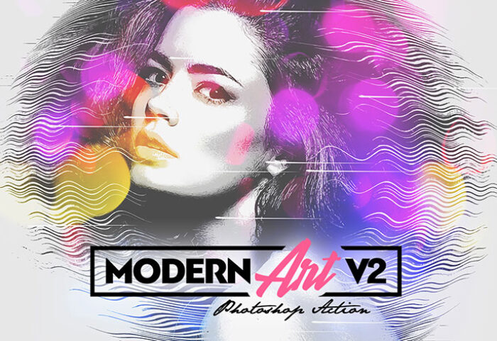 اکشن فتوشاپ ایجاد افکت هنری مدرن Modern Art Photoshop Action v2