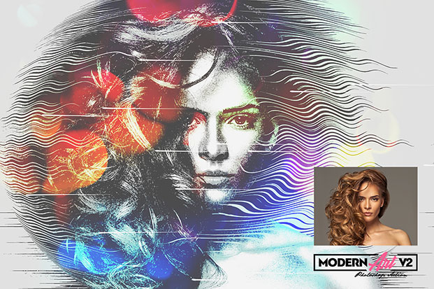 اکشن فتوشاپ ایجاد افکت هنری مدرن Modern Art Photoshop Action v2 اکشن فتوشاپ ایجاد افکت هنری مدرن Modern Art Photoshop Action v2