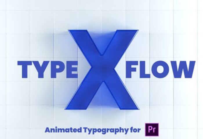 تایتل آماده پریمیر رزولوشن 4K پکیج 80 عددی X-Type Flow Premiere Pro