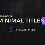 دانلود 16 تایتل آماده پریمیر با تم رنگی Colorful Minimal Titles For Premiere Pro