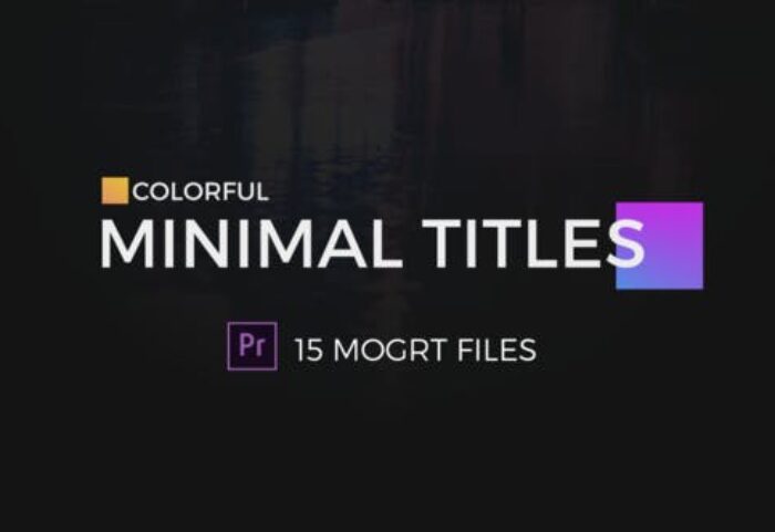 دانلود 16 تایتل آماده پریمیر با تم رنگی Colorful Minimal Titles For Premiere Pro