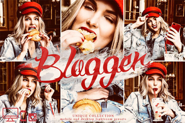 دانلود پریست لایت روم دسکتاپ و موبایل تم قرمز بلاگر Blogger red lightroom presets