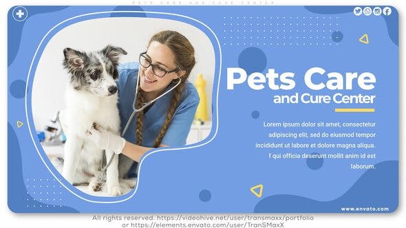پروژه افترافکت با موزیک معرفی کلینیک دامپزشکی Pets Care and Cure Center پروژه افترافکت با موزیک معرفی کلینیک دامپزشکی Pets Care and Cure Center