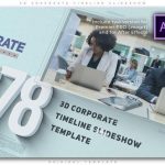پروژه پریمیر با موزیک تبلیغات 3 بعدی تاریخچه شرکت 3D Corporate Timeline Slideshow