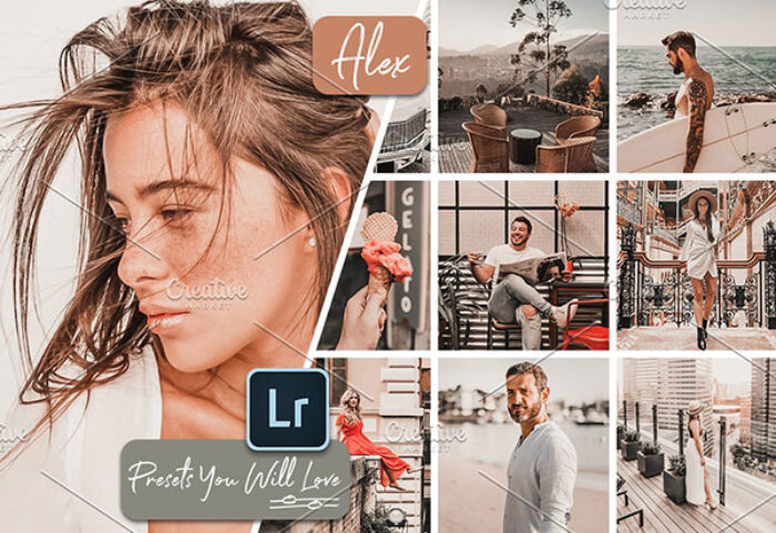 پریست لایت روم دسکتاپ و موبایل تم رنگی Alex Lightroom Preset