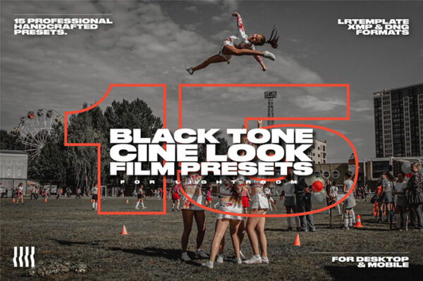 پریست لایت روم دسکتاپ و موبایل تم سینمایی تیره Black Tone Cine Look Film Presets