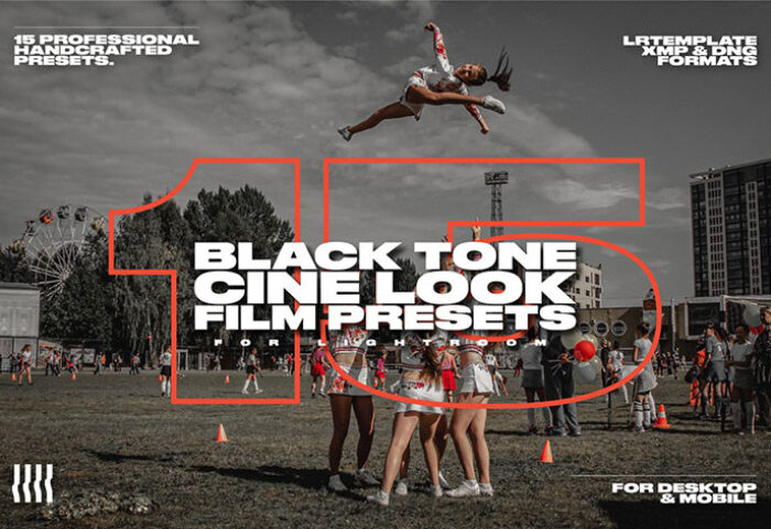 پریست لایت روم دسکتاپ و موبایل تم سینمایی تیره Black Tone Cine Look Film Presets