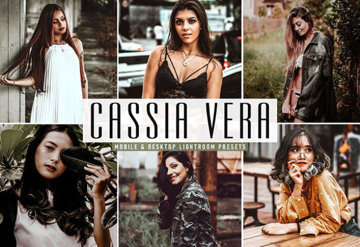 پریست لایت روم و Camera Raw و اکشن تم دختر طبیعت Cassia Vera Mobile And Desktop Lightroom Presets