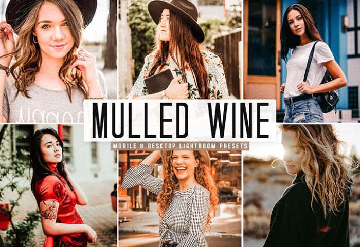 پریست لایت روم و Camera Raw و اکشن تم رنگ شرابی Mulled Wine Mobile And Desktop Lightroom Presets
