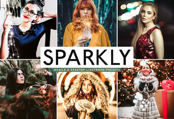 پریست لایت روم و Camera Raw و اکشن تم فشفه Sparkly Mobile And Desktop Lightroom Presets