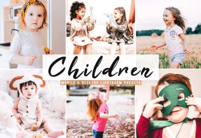 پریست لایت روم و پریست کمرا راو آتلیه کودک Children Lightroom Presets Pack