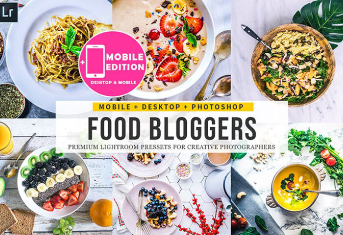 پریست لایت روم و پریست کمرا راو مواد غذایی Food Blogger Lightroom Presets