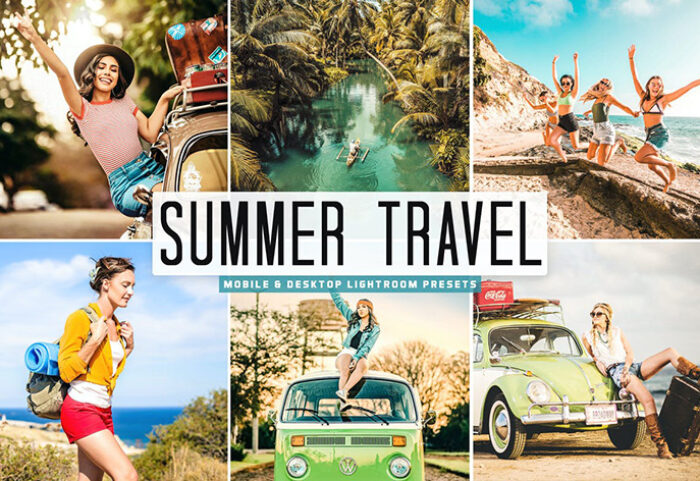 پریست لایت روم و کمرا راو و اکشن مسافرت تابستانی Summer Travel Mobile And Desktop Lightroom Presets