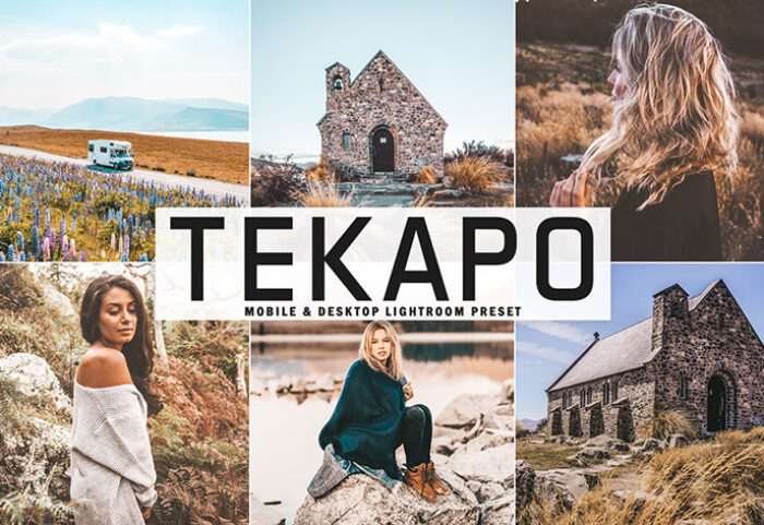 34 پریست لایت روم و Camera Raw و اکشن Tekapo Mobile And Desktop Lightroom Presets
