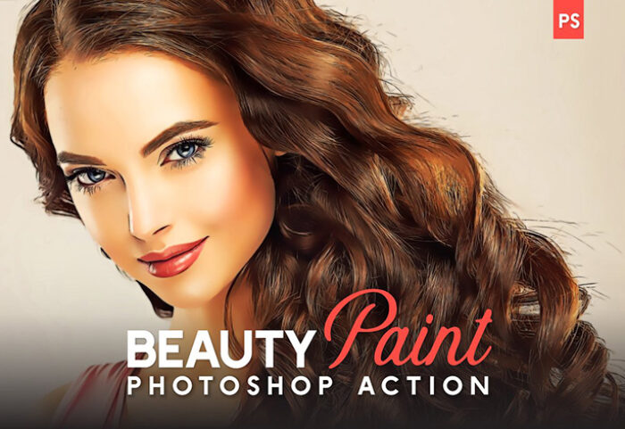 اکشن فتوشاپ افکت رتوش صورت و نقاشی Beauty Paint Photoshop Action