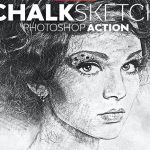اکشن فتوشاپ افکت نقاشی با گچ Chalk Sketch Photoshop Action
