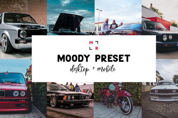 دانلود 8 پریست لایت روم وسایل نقلیه Moody Car Preset