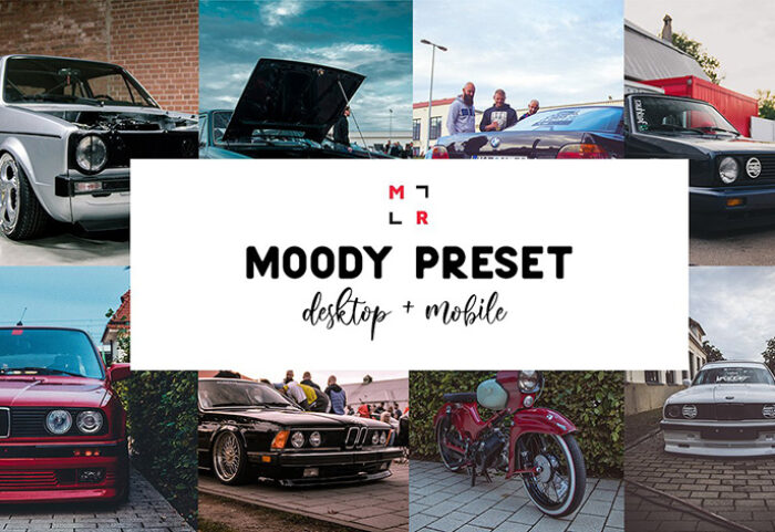 دانلود 8 پریست لایت روم وسایل نقلیه Moody Car Preset