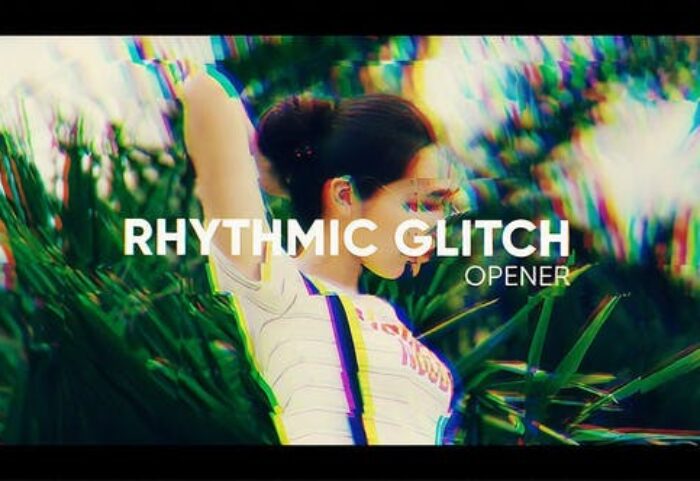 پروژه پریمیر اسلایدشو با موزیک افکت گلیچ Rhythmic Glitch Opener for Premiere Pro