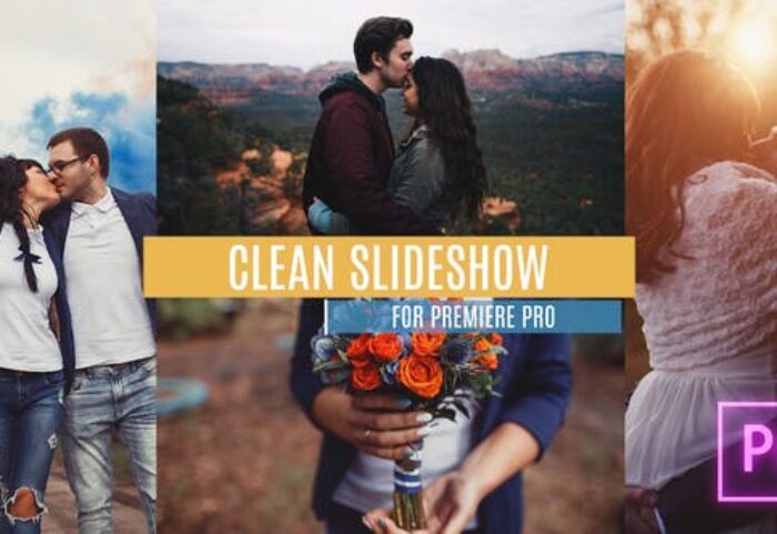 پروژه پریمیر اسلایدشو شیک و ساده Clean Slideshow for Premiere Pro