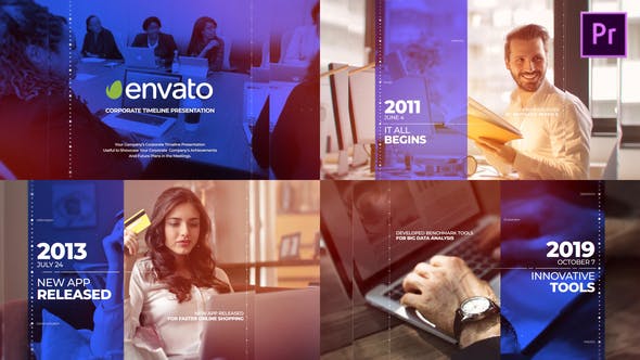 پروژه پریمیر با موزیک تاریخچه شرکت Corporate Timeline Presentation Mogrt پروژه پریمیر با موزیک تاریخچه شرکت Corporate Timeline Presentation Mogrt