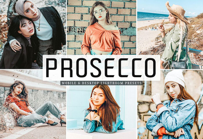 پریست لایت روم و Camera Raw و اکشن تم پروسکو Prosecco Mobile Desktop Lightroom Presets